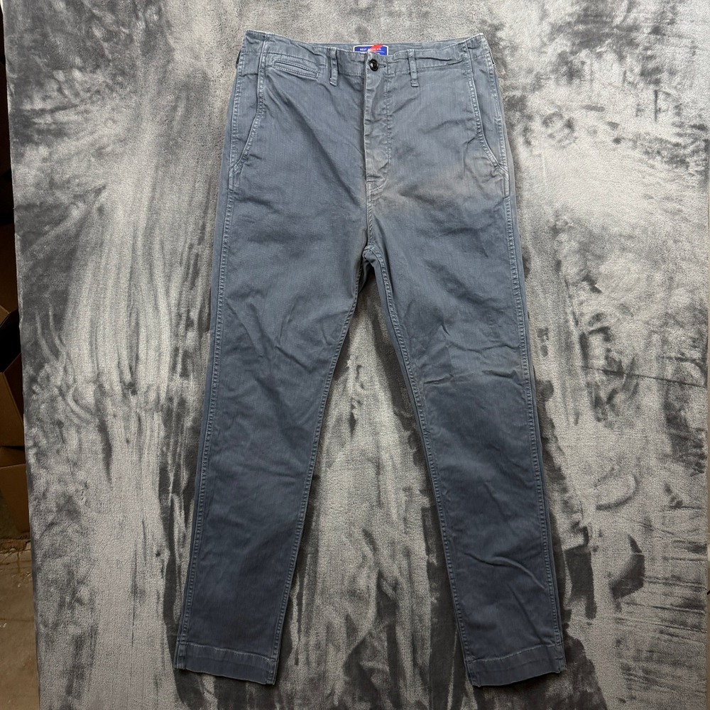 Best Made Co Chino Pants Mens 33x34 Grey Straight Leg Made in USA Cotton Blend